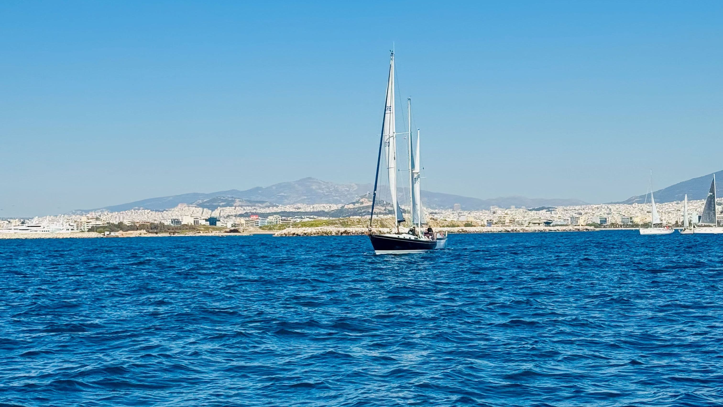 Yacht ready for race on 52nd Revolutionary regatta race