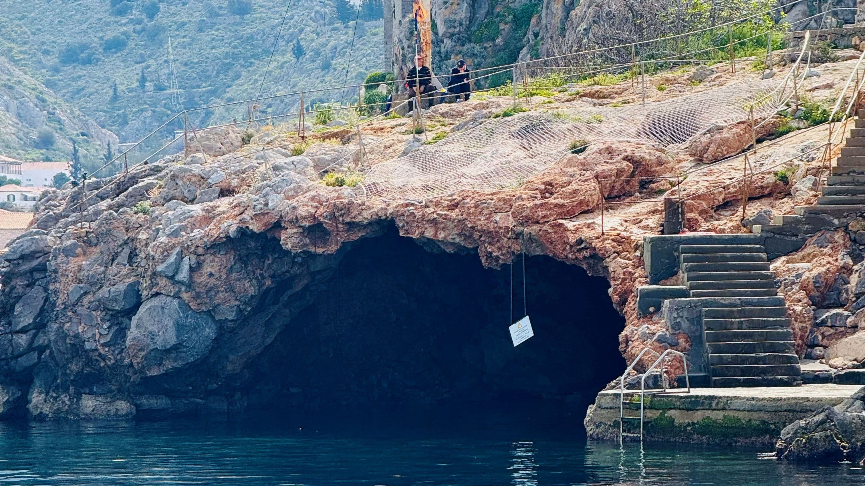 Sea cave at Hydra village