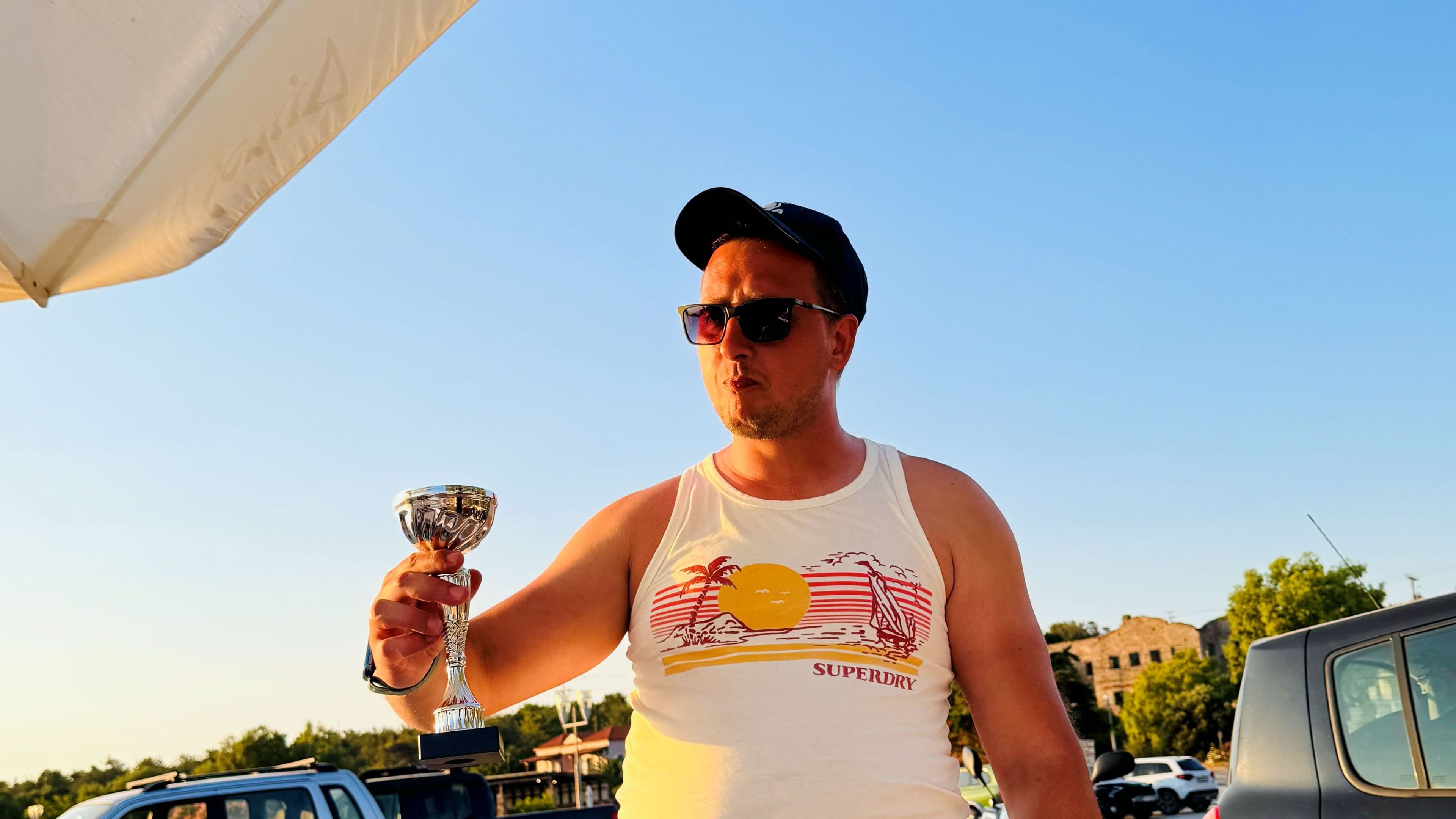 Me drinking from the cup of victory